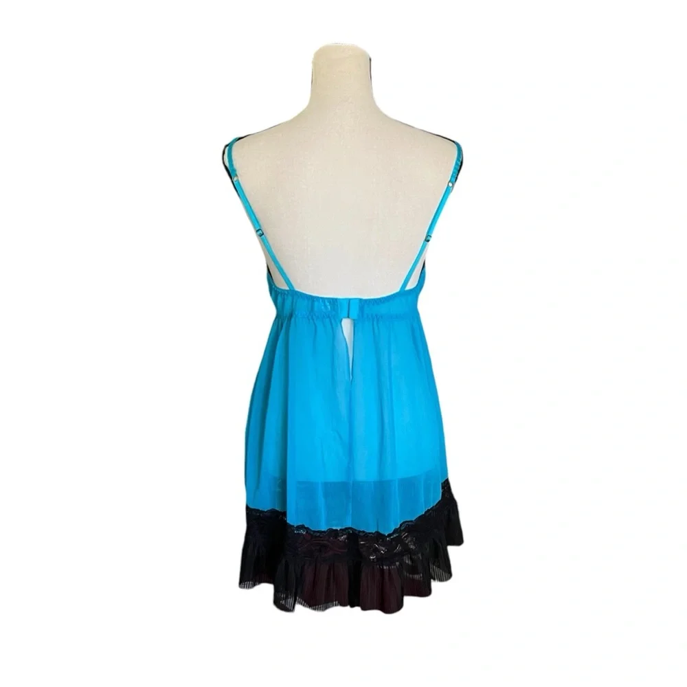 Seductive Wear Chemise Nightie Lingerie chiffon with lace trim. Size Large